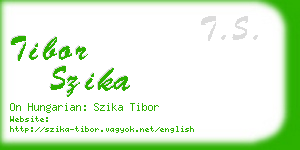 tibor szika business card